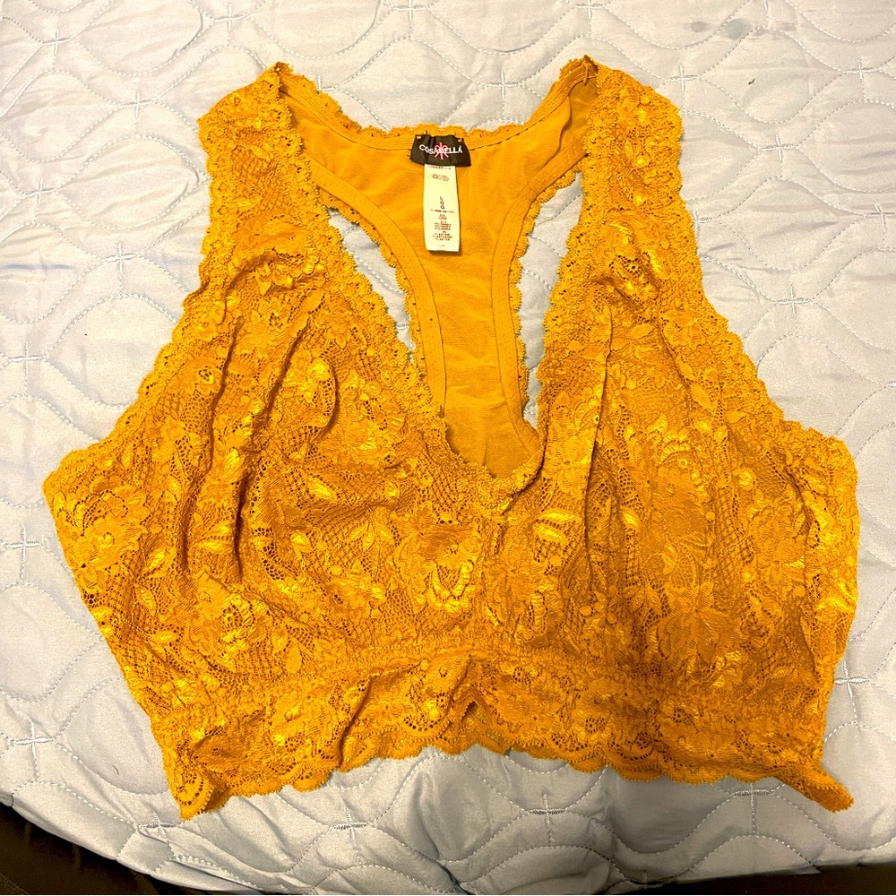 Mustard yellow Cosabella bralette